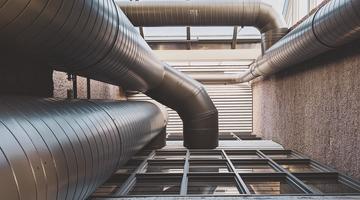 A photo showing part of a ventialtion system