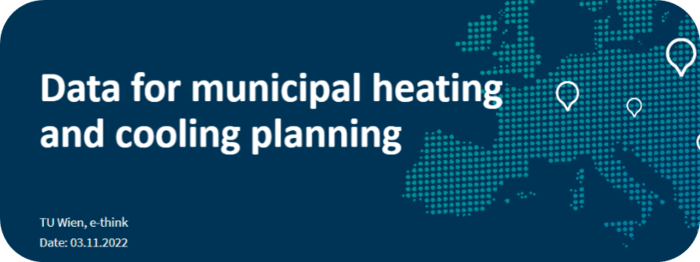 Data for municipal heating and cooling planning