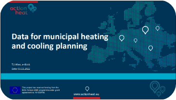 Data for municipal heating and cooling planning