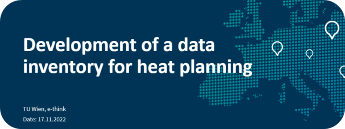 Development of a data inventory for heat planning