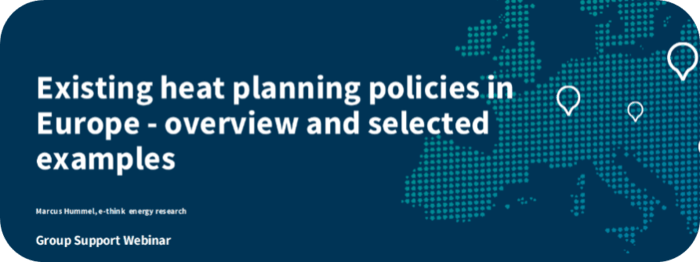 Existing heat planning policies in Europe - Overview and selected examples