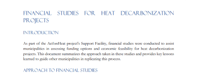 Financial pre-feasibility studies Financial pre-feasibility studies