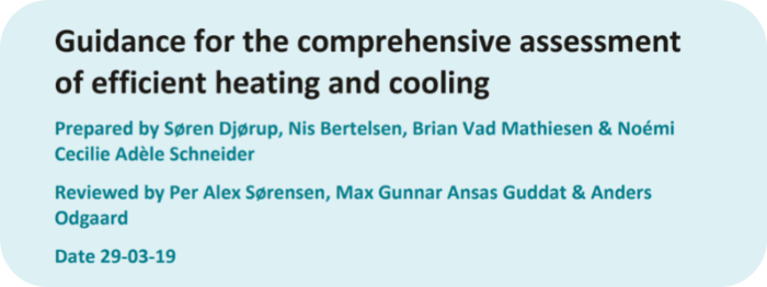 Guidance for comprehensive assessment of efficient heating and cooling 